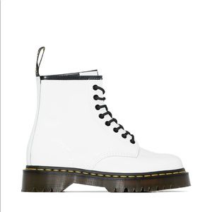 Dr. Martens 1460 bex patent white boots